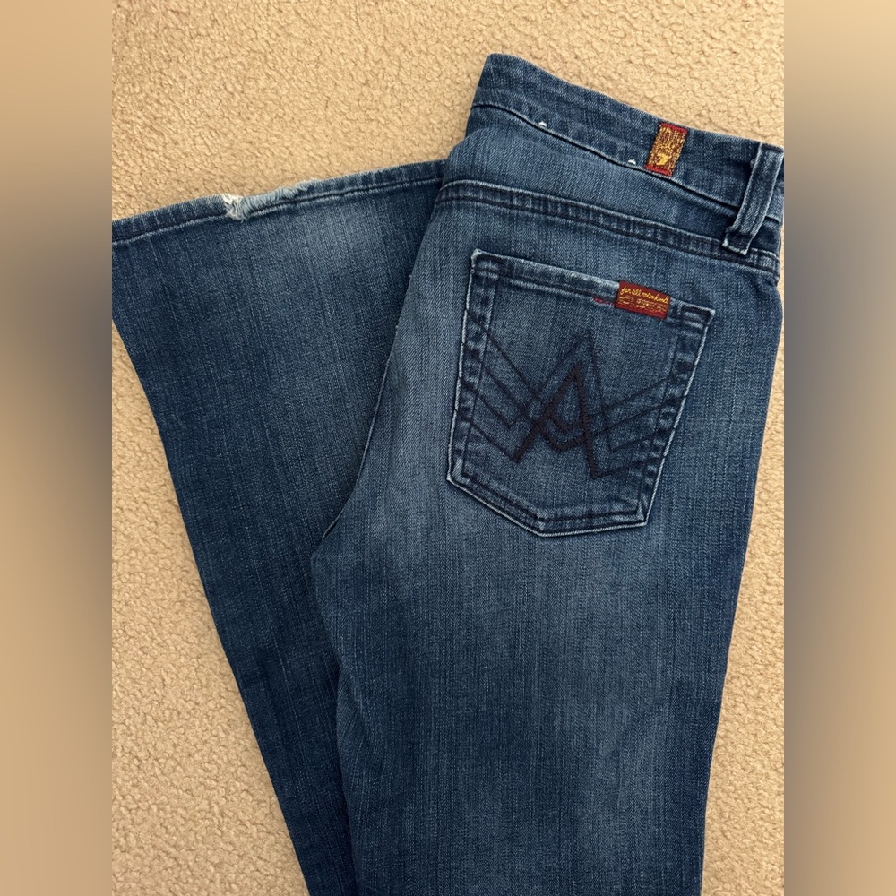7 For All Mankind Dark Blue Jeans Size 27